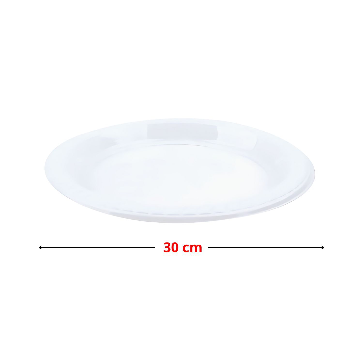 Platos Pl&aacute;sticos Blancos Desechables 30cm Pack 12 Unidades image number 2.0