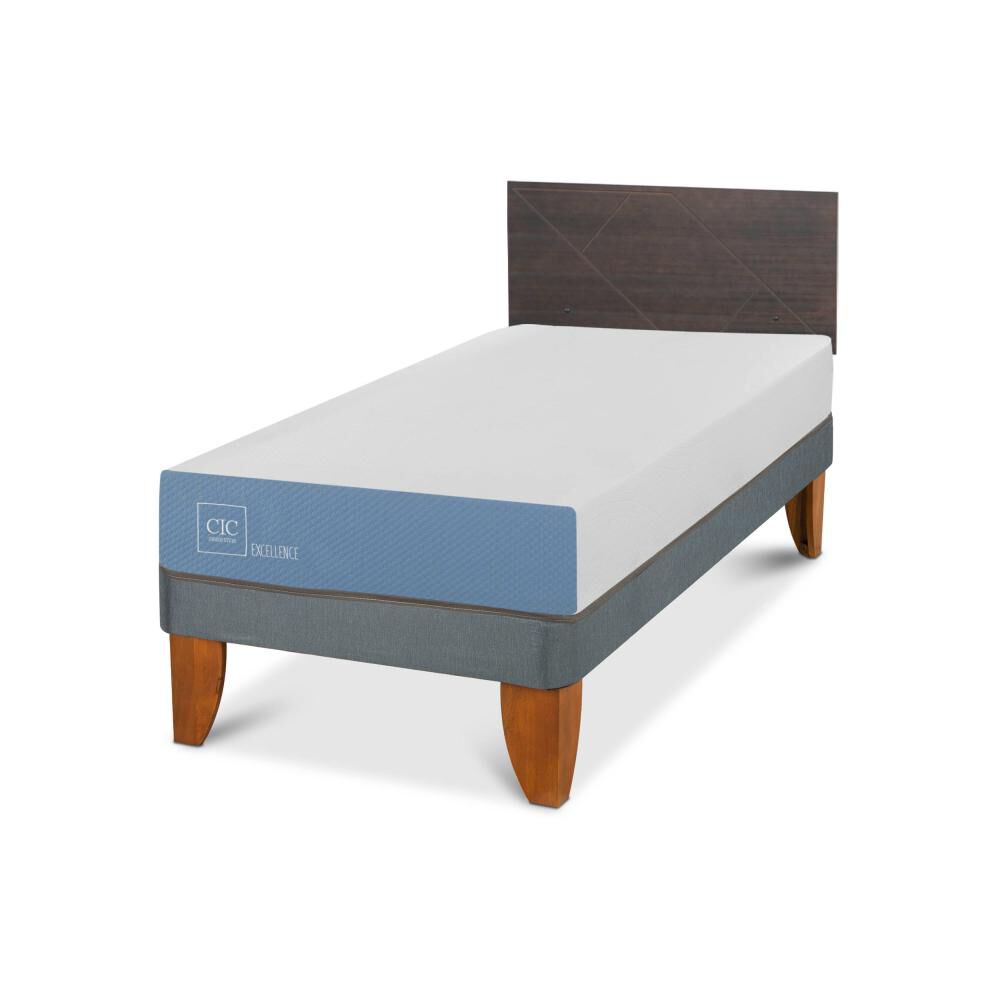 Cama Europea Cic Excellence / 1 Plaza / Base Normal + Respaldo image number 1.0