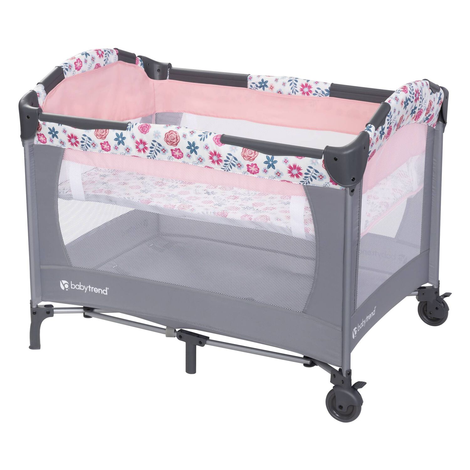 Cuna Corral Ez Rest Flora Pink image number 1.0