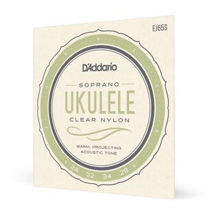 Set De Cuerdas Ukelele Soprano Clear Ej65s Daddario