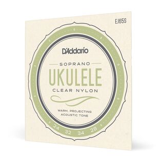 Set De Cuerdas Ukelele Soprano Clear Ej65s Daddario