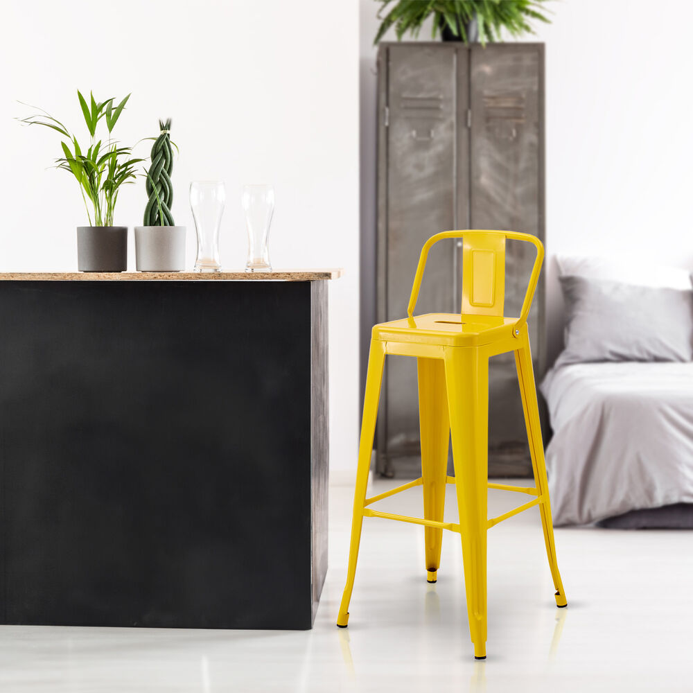 Silla Alta Metal Amarillo image number 1.0