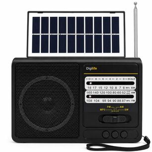 Radio Solar Recargable Multibanda Am/fm/ Sw/mp3/sd/ Linterna