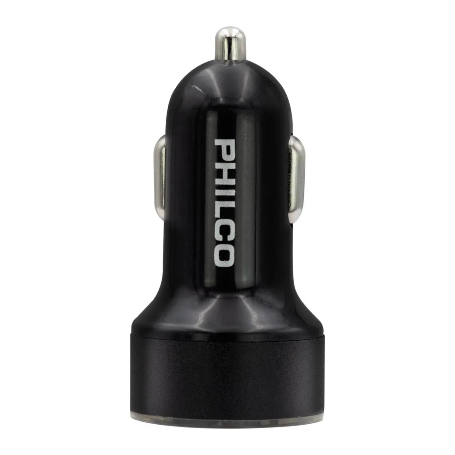 Cargador De Auto Doble Qc3.0 Usb Led Negro D49a image number 1.0