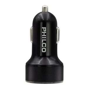 Cargador De Auto Doble Qc3.0 Usb Led Negro D49a