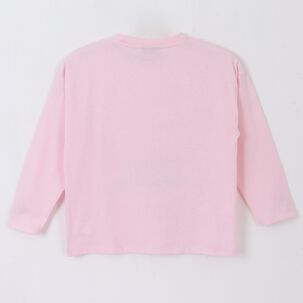 Polera Manga Larga Ni&ntilde;a Dise&ntilde;o Mosaico Rosado Hello Kitty