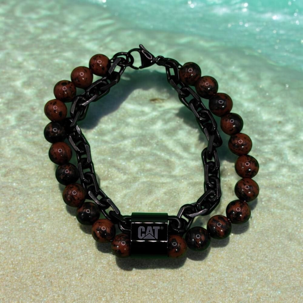 Pulsera De Hombre Cat J013b08114 Negro-café image number 1.0