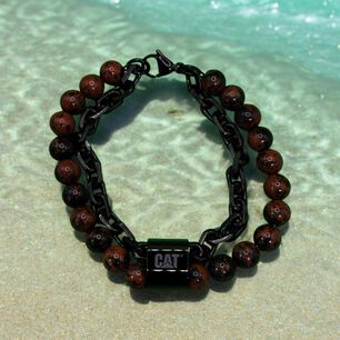 Pulsera De Hombre Cat J013b08114 Negro-caf&eacute;