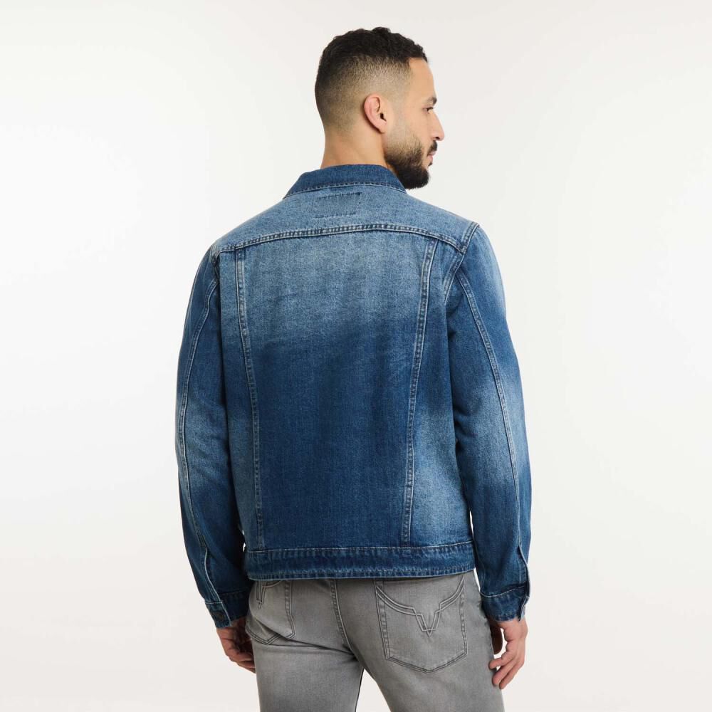 Chaqueta Denim Slim Hombre Az Black image number 3.0