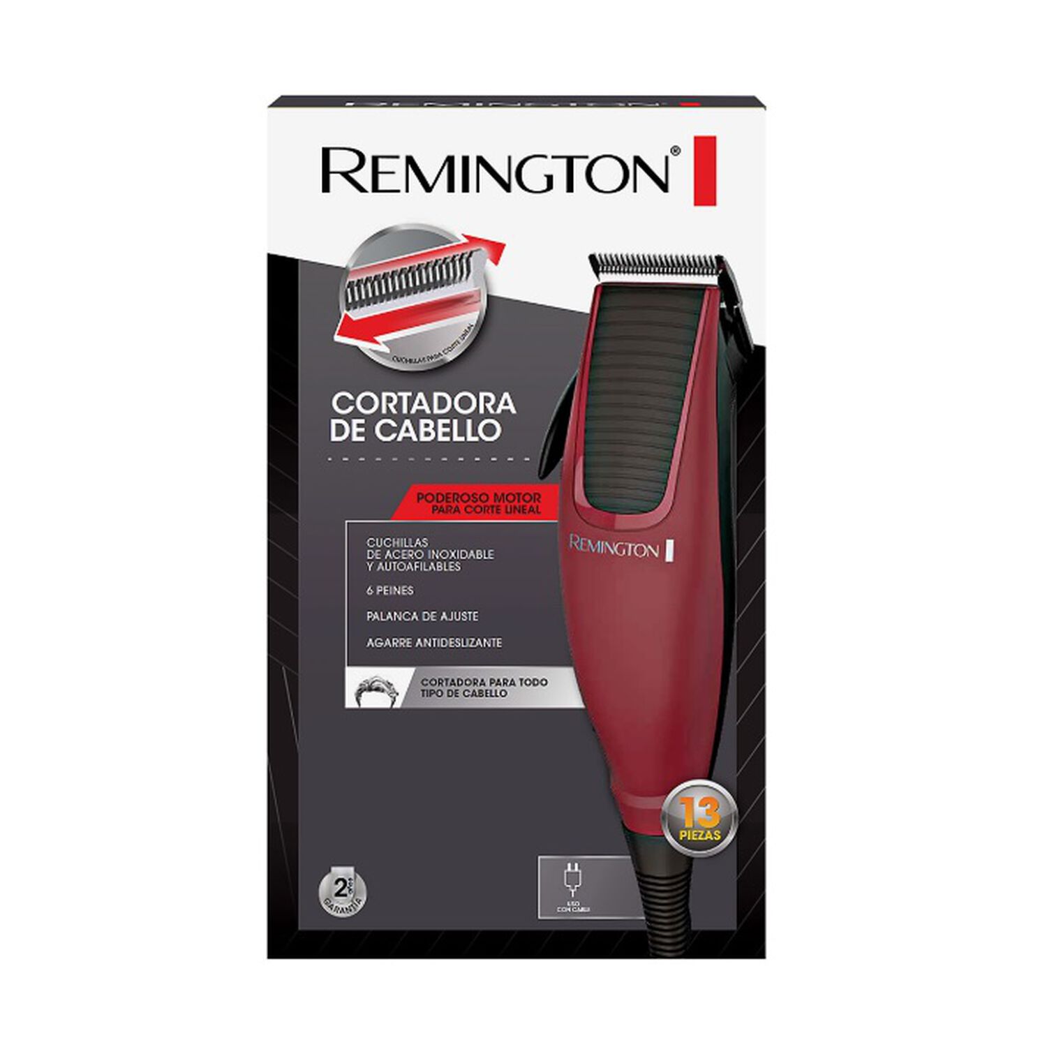 M&aacute;quina Corta Pelo Remington Hc1095 Cortadora De Cabello image number 2.0