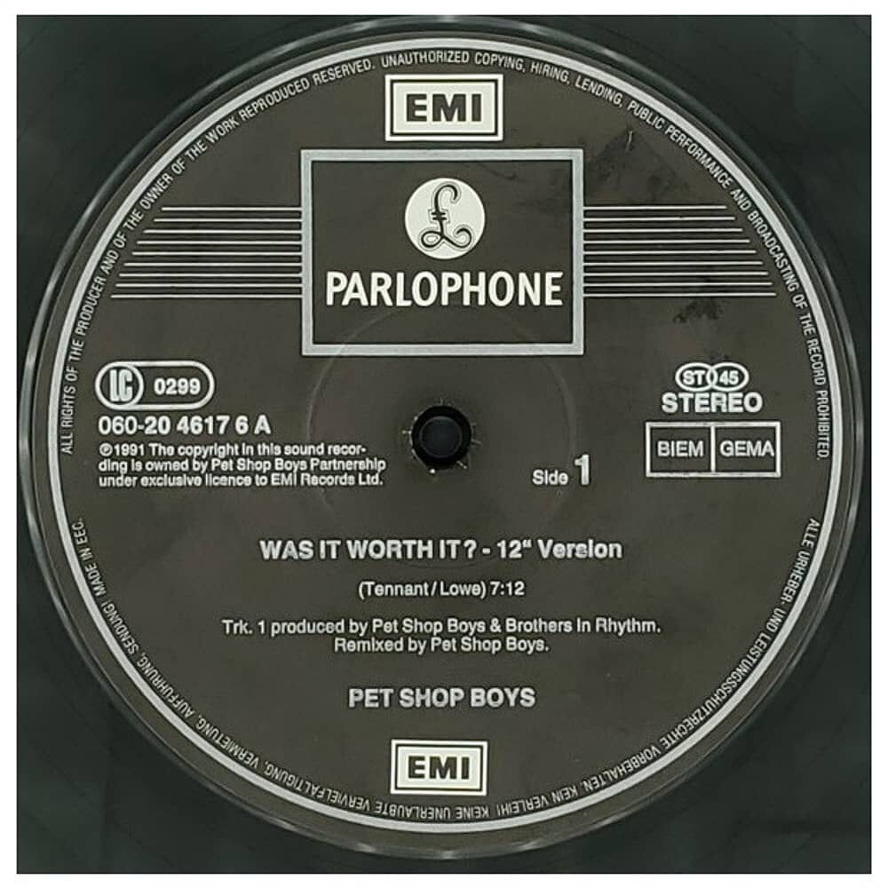 Pet Shop Boys - Was It Worth It? | 12" Maxi Single Vinilo Usado image number 2.0