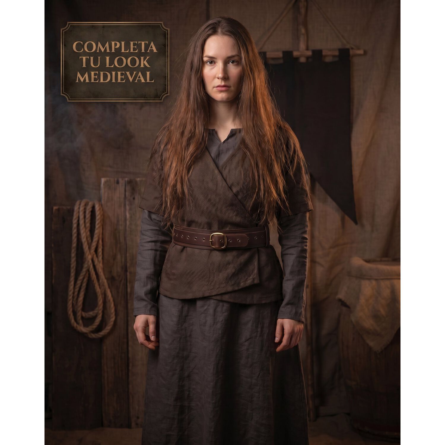 Cinturon Vikingo Medieval De Cuero Pu Accesorio Cosplay image number 32.0
