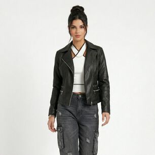 Chaqueta Ecocuero Aviadora Mujer Atenea