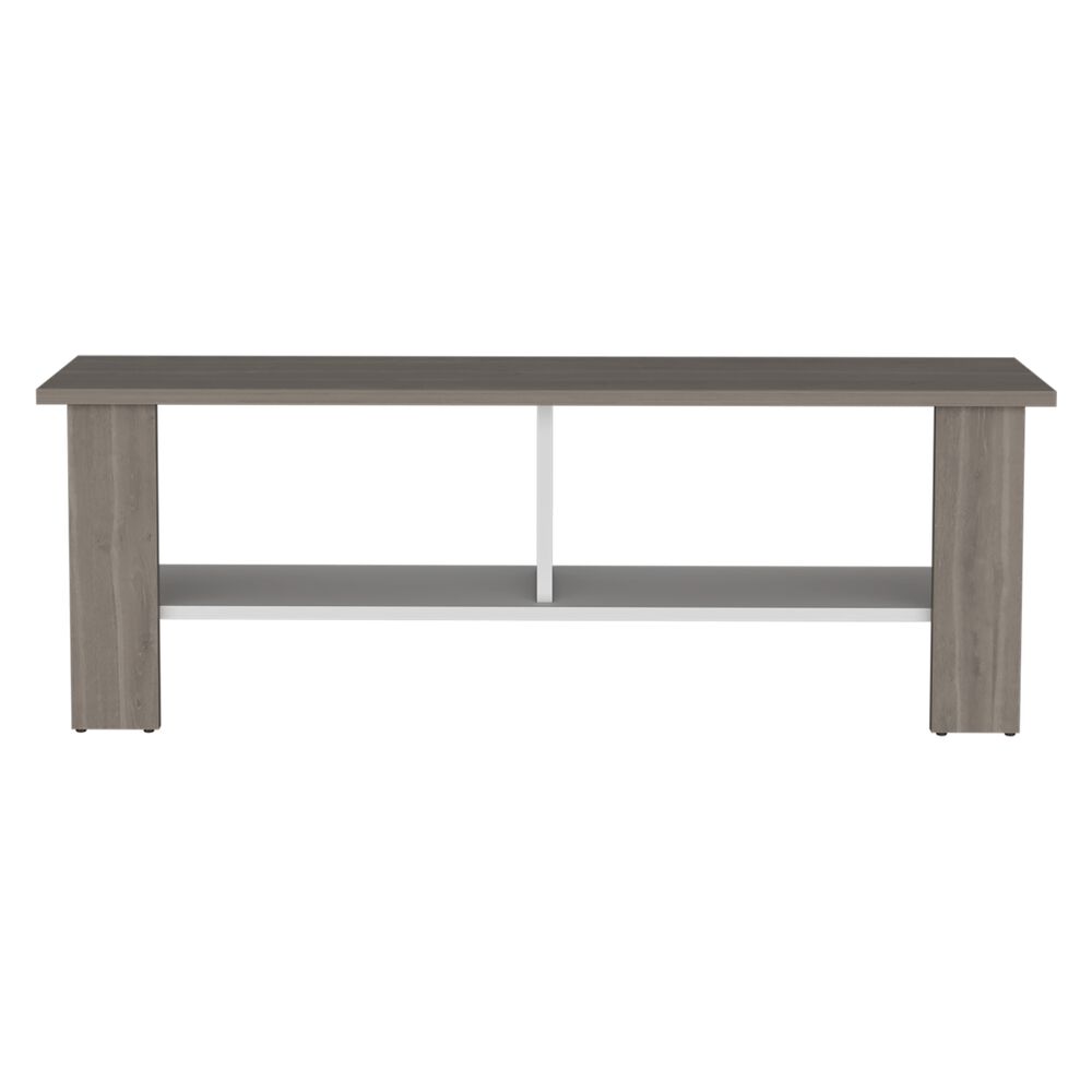 Rack Tv 50" Con 2 Repisas Fm-031b Beige Y Blanco image number 3.0