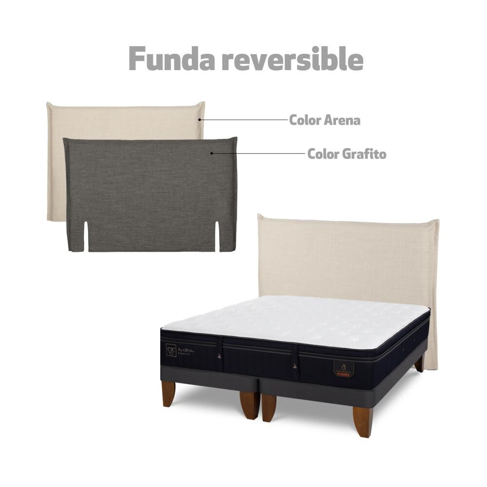 Cama Europea Cic Balance / King / Base Dividida + Respaldo image number 12.0