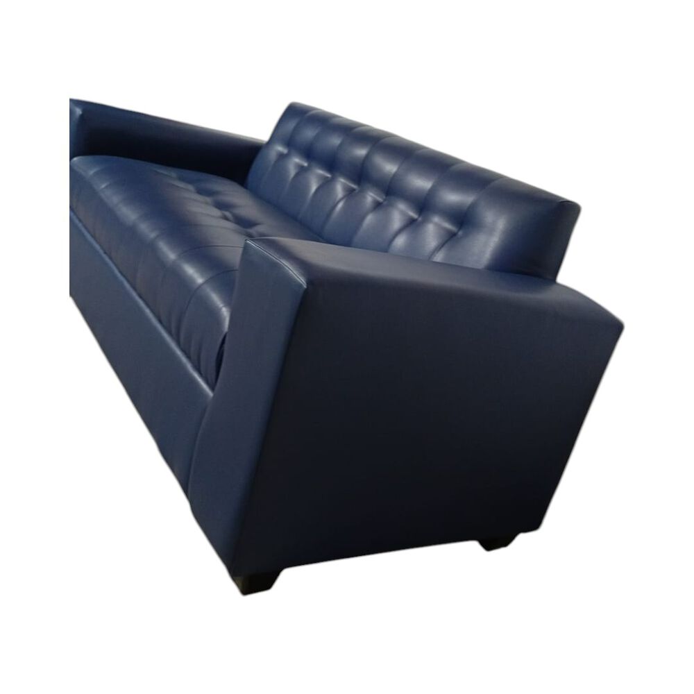 Sofa Dos Cuerpos Ecocuero Azul image number 1.0