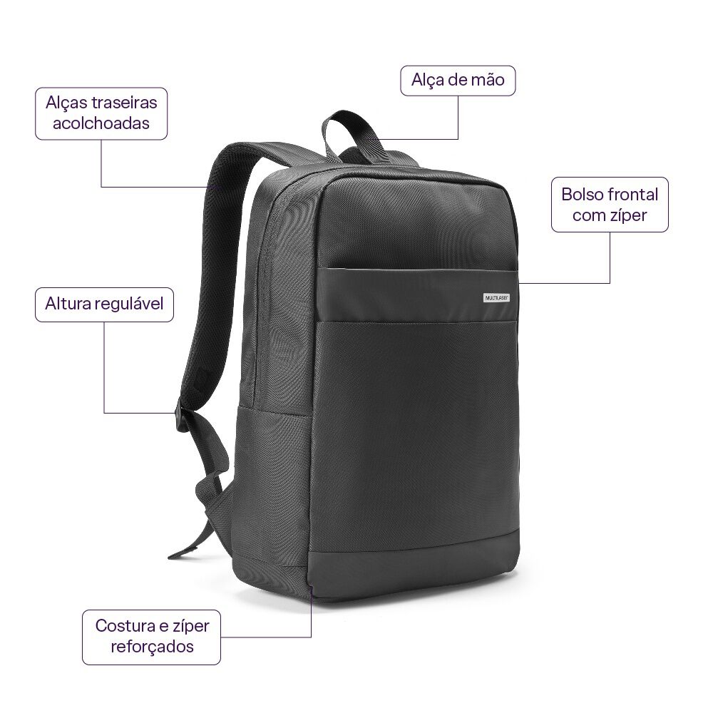 Mochila Notebook Multilaser Elegance Bo439 image number 7.0