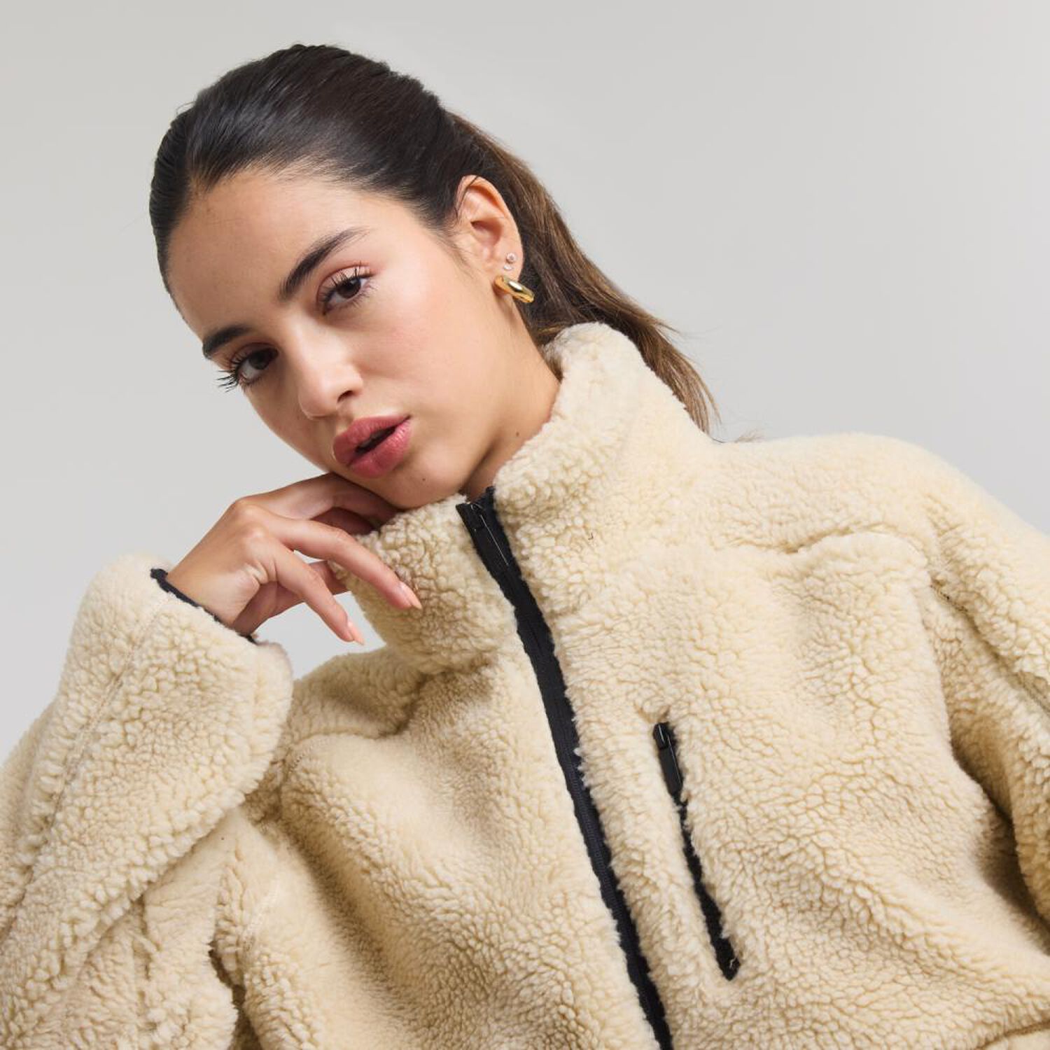 Chaqueta Polar Bonded Cuello Alto Mujer Freedom image number 4.0