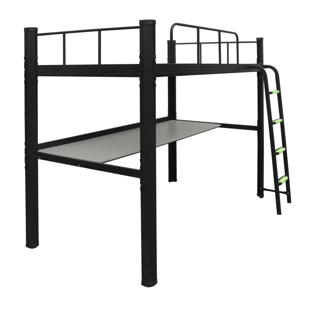 Cama Alta Con Escritorio Strong 1 Plaza Negro image number 0.0