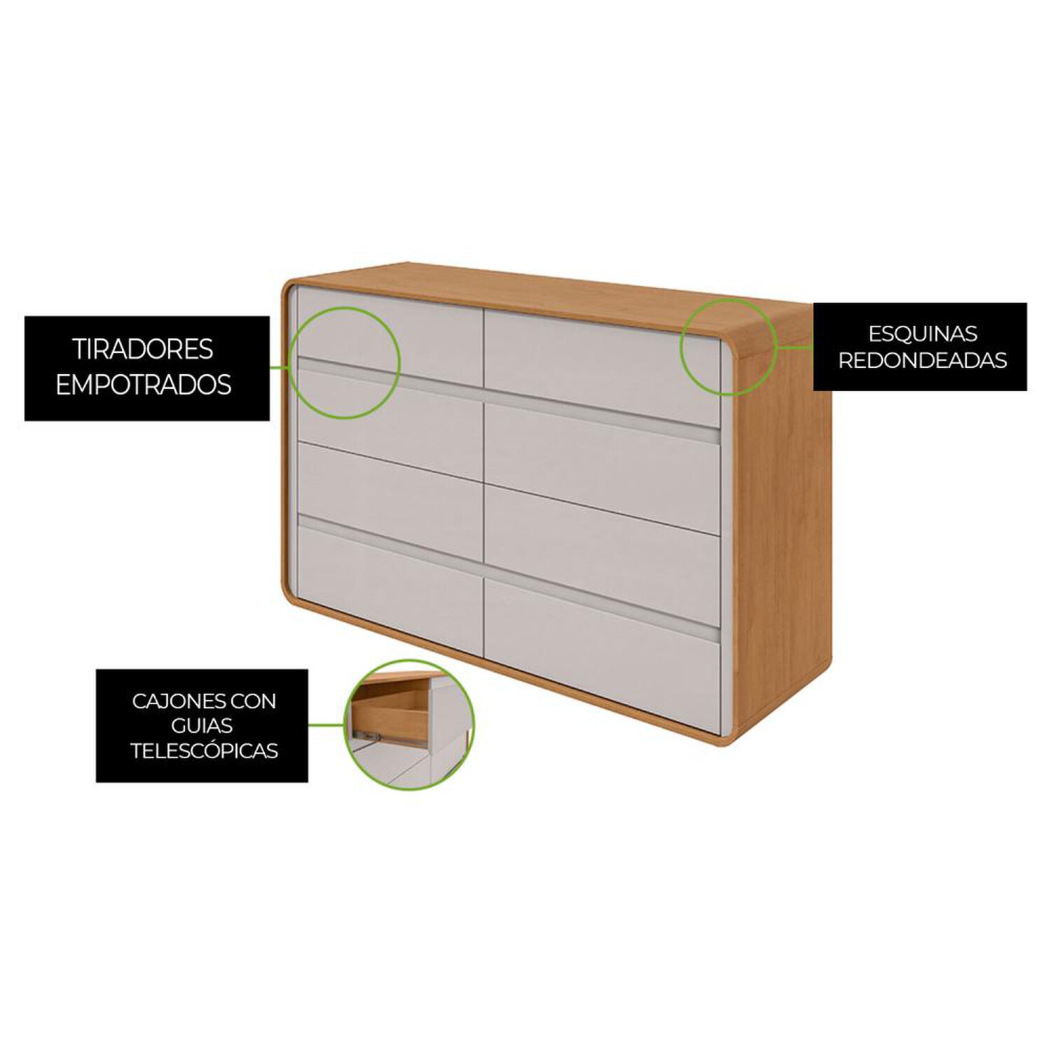 Comoda Di Poretti Design Comoda Loop / 8 Cajones image number 1.0