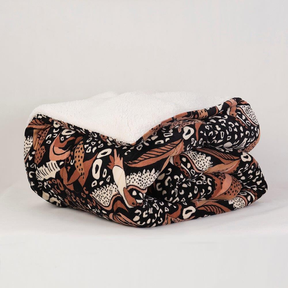 Plumon Coral Print Sherpa 2 Plazas Selva image number 2.0
