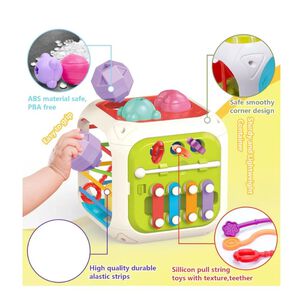 Cubo De Actividades Para Bebés Juguete De Enseñanza 7 En 1