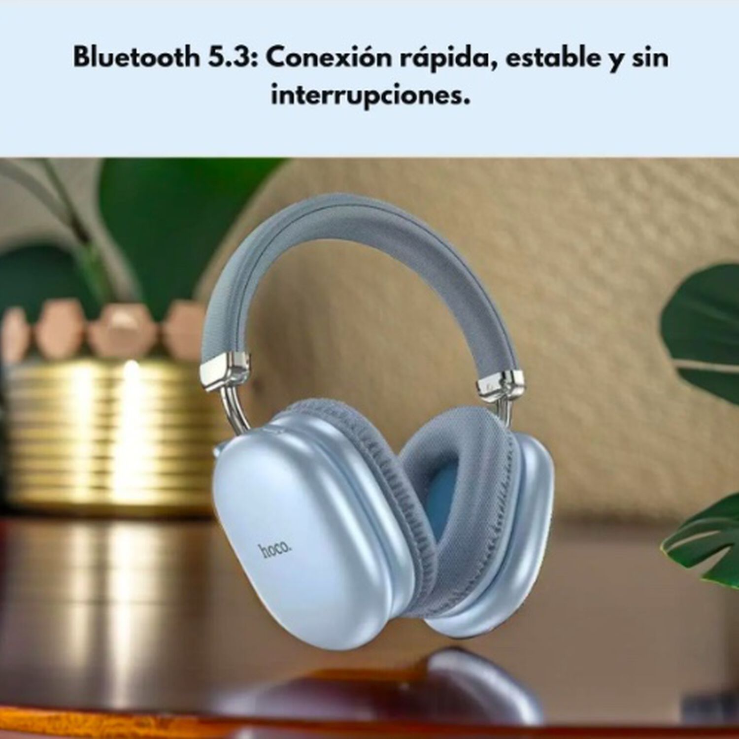 Aud&iacute;fonos Bluetooth Celeste image number 2.0