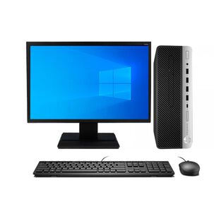 " Kit Monitor + Pc Hp 600 G3 Sff I5-6ta 8gb 500gb Reacondicionado Grado A