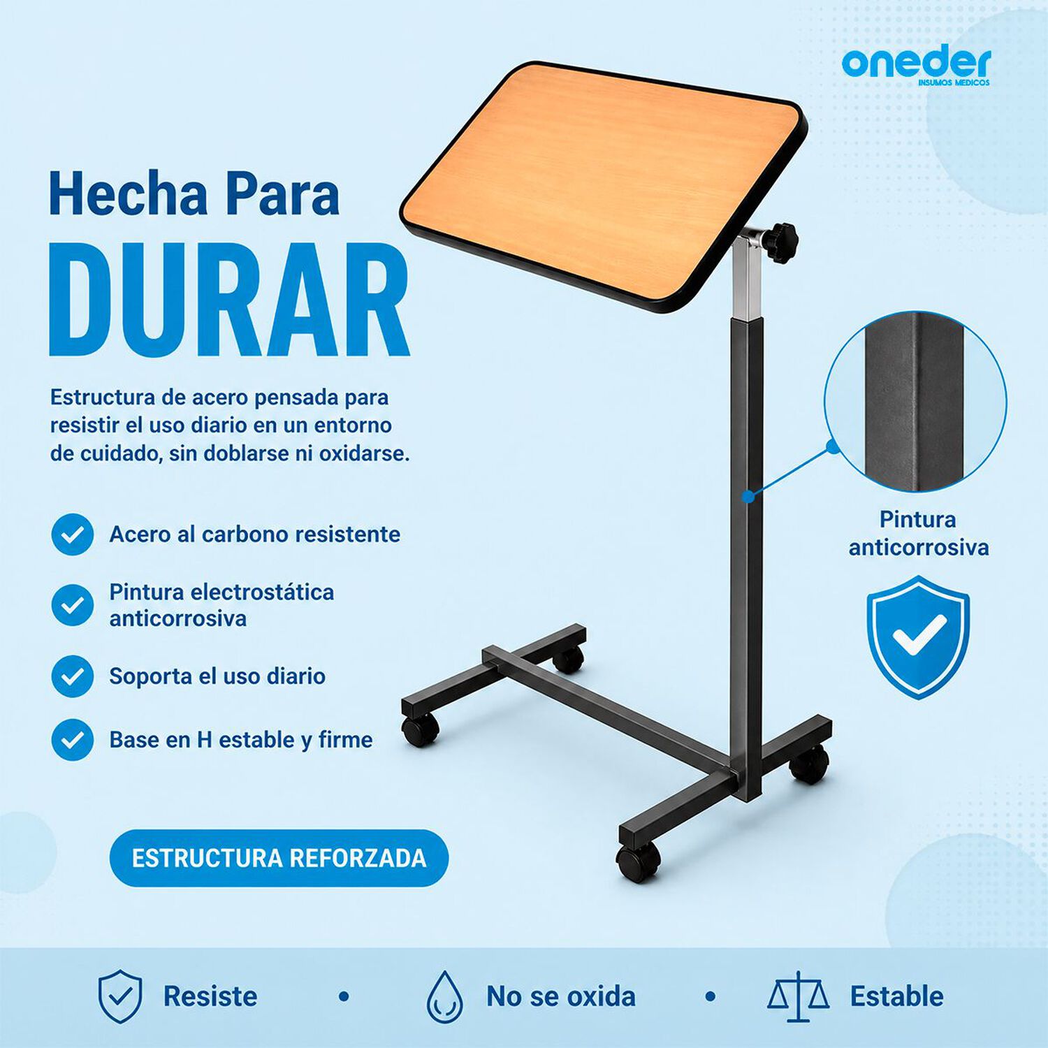 Mesa Reclinable Lateral Hospitalario Cama Altura Ajustable 1101a image number 2.0