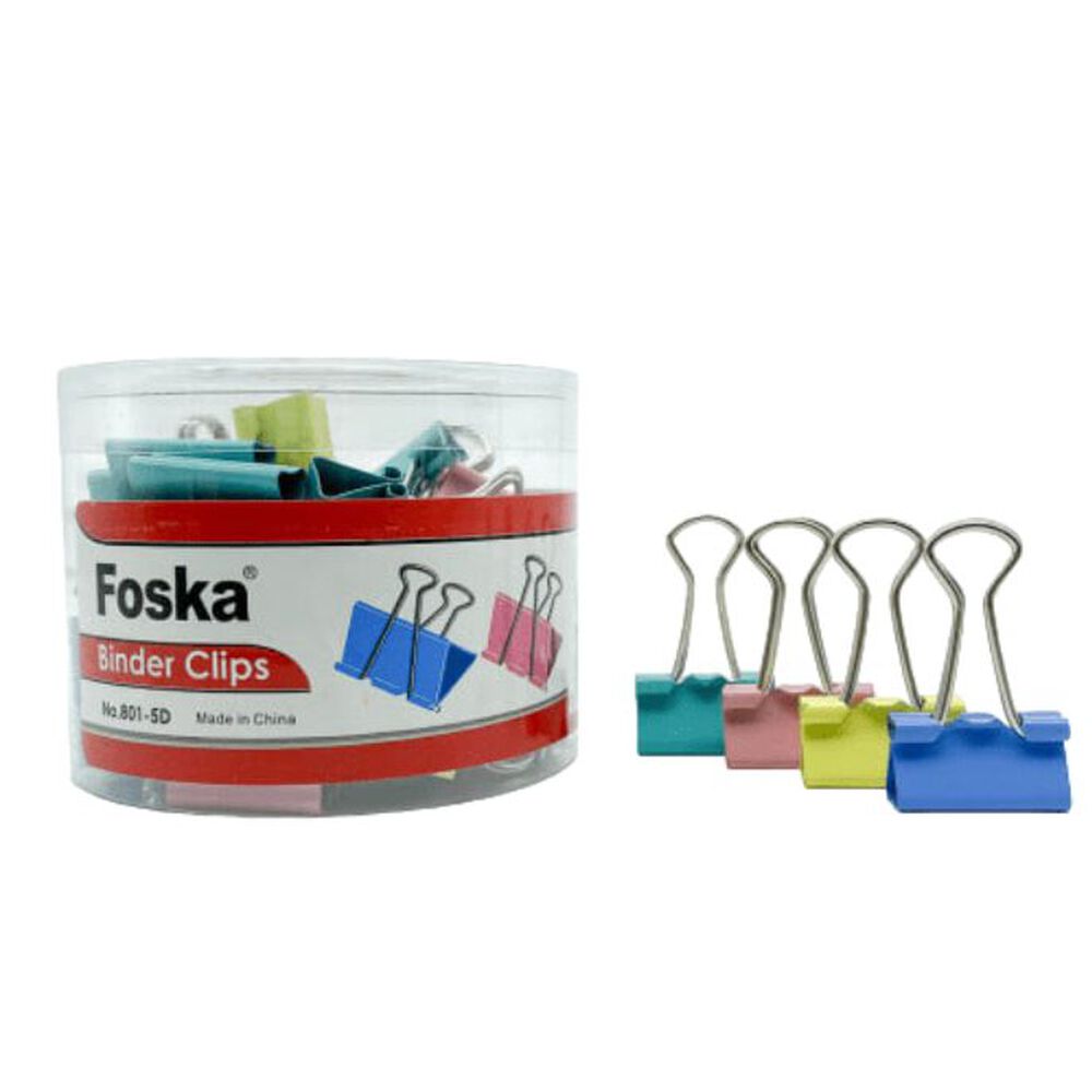 Clips De Carpeta Colores 19 Mm 801-5d Foska image number 0.0
