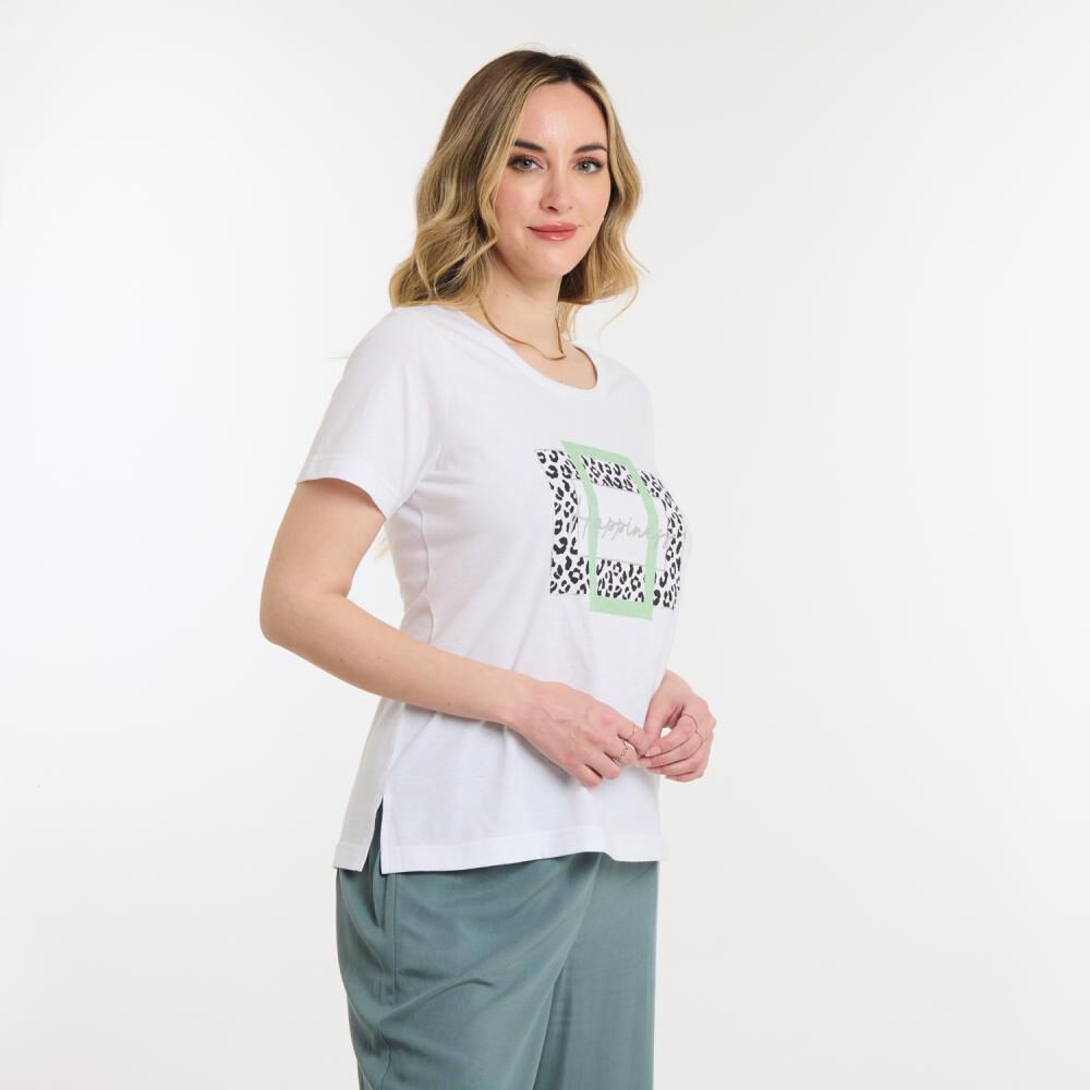 Polera Lisa Manga Corta Cuello Redondo Mujer Geeps image number 2.0