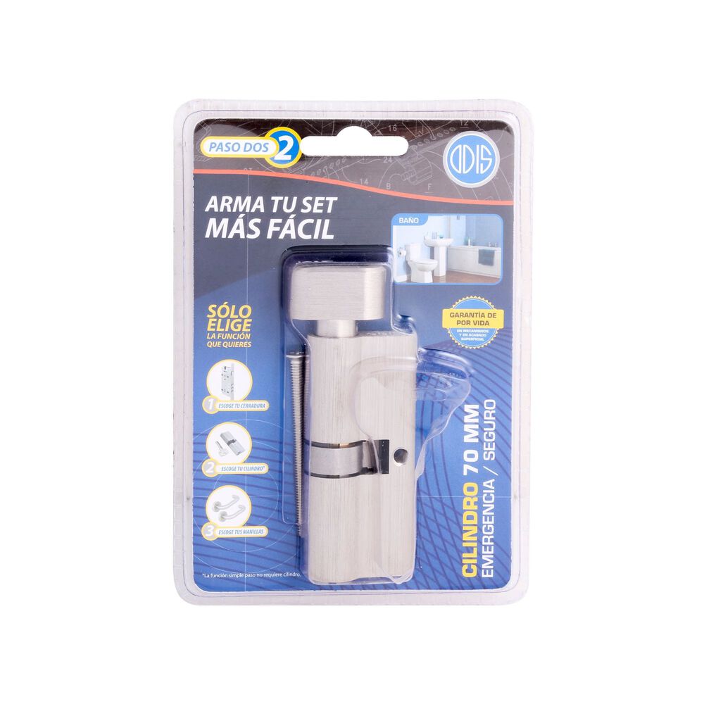 Cilindro Odis Seguro-emergencia 70mm (35-35) Plata image number 5.0