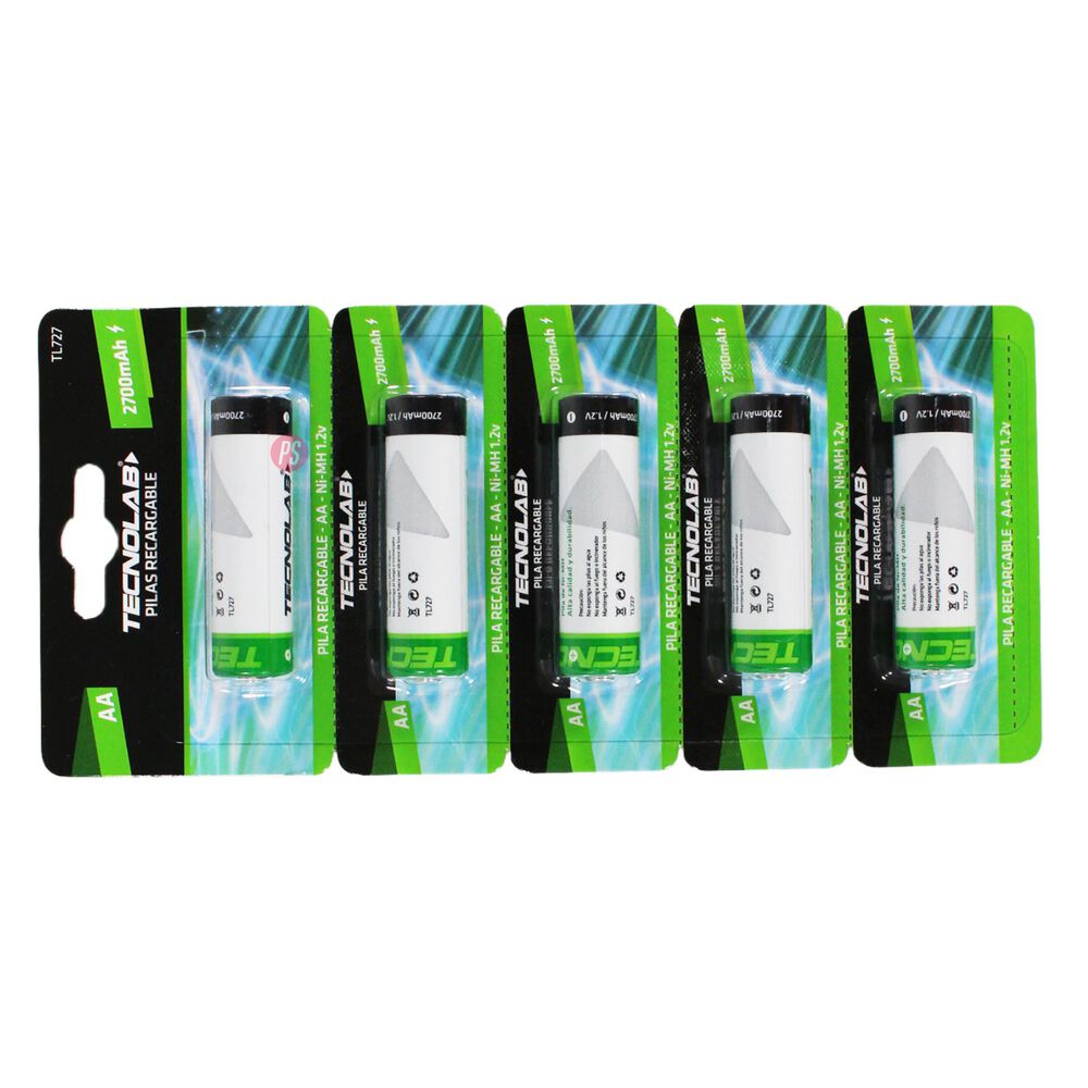 Pack 5 Pilas Recargables Aa 2700mah - Ps image number 1.0