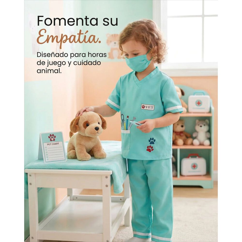 Disfraz Veterinario Cosplay Juego Rol Traje Doctor Ni&ntilde;os image number 2.0
