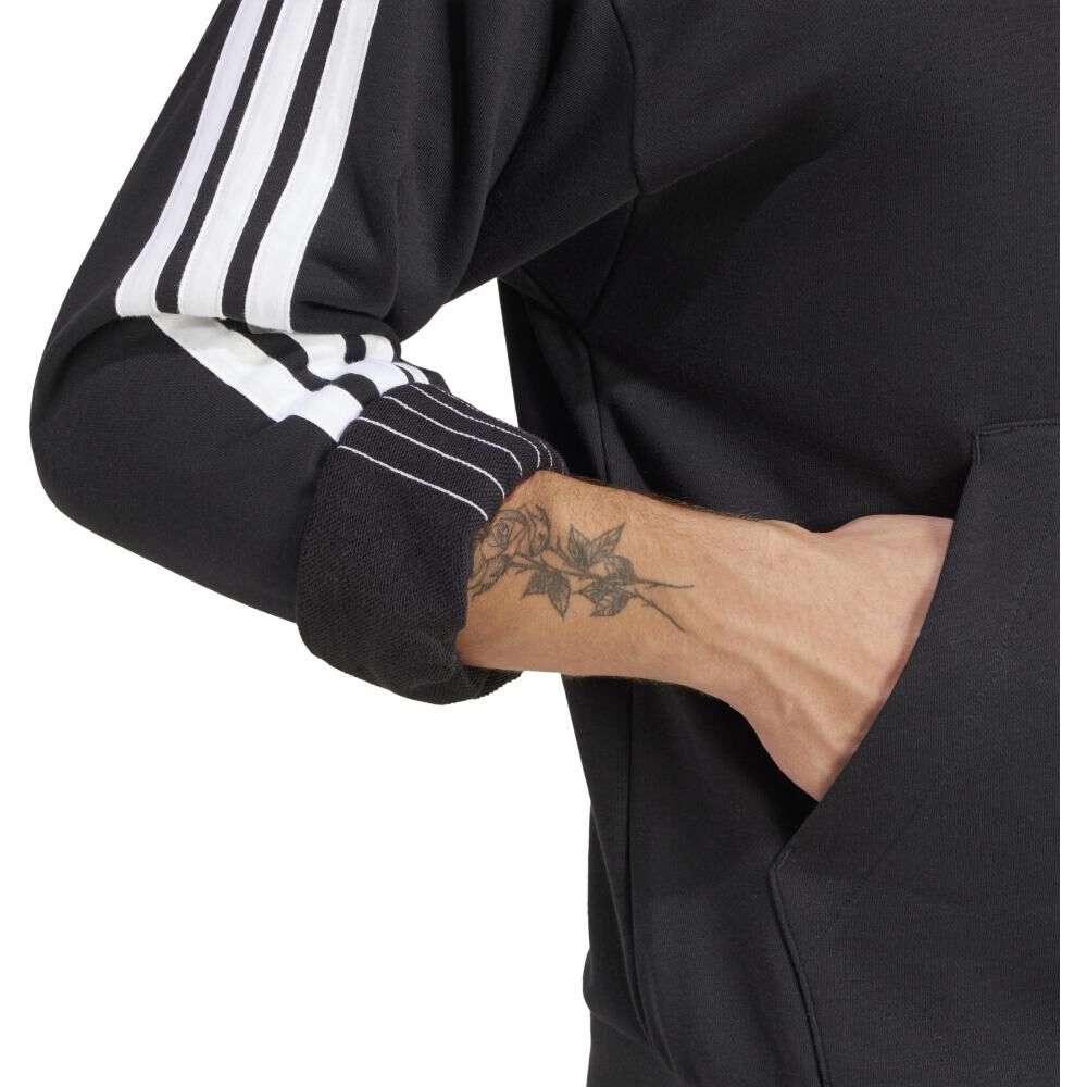 Polerón Con Capucha Hombre Essentials 3 Tiras Felpa Francesa Adidas image number 6.0