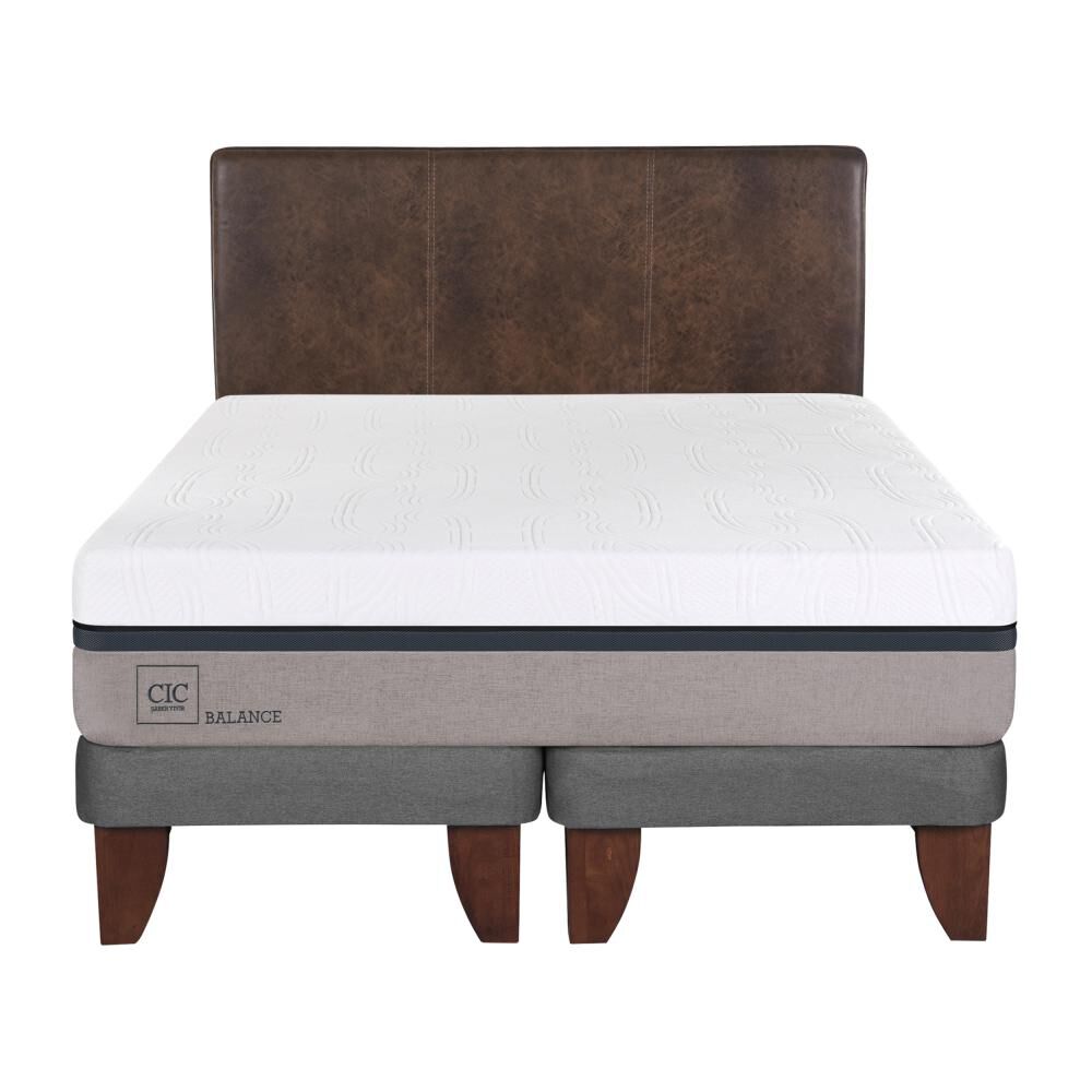 Cama Europea Cic Balance / 2 Plazas / Base Dividida + Respaldo image number 0.0
