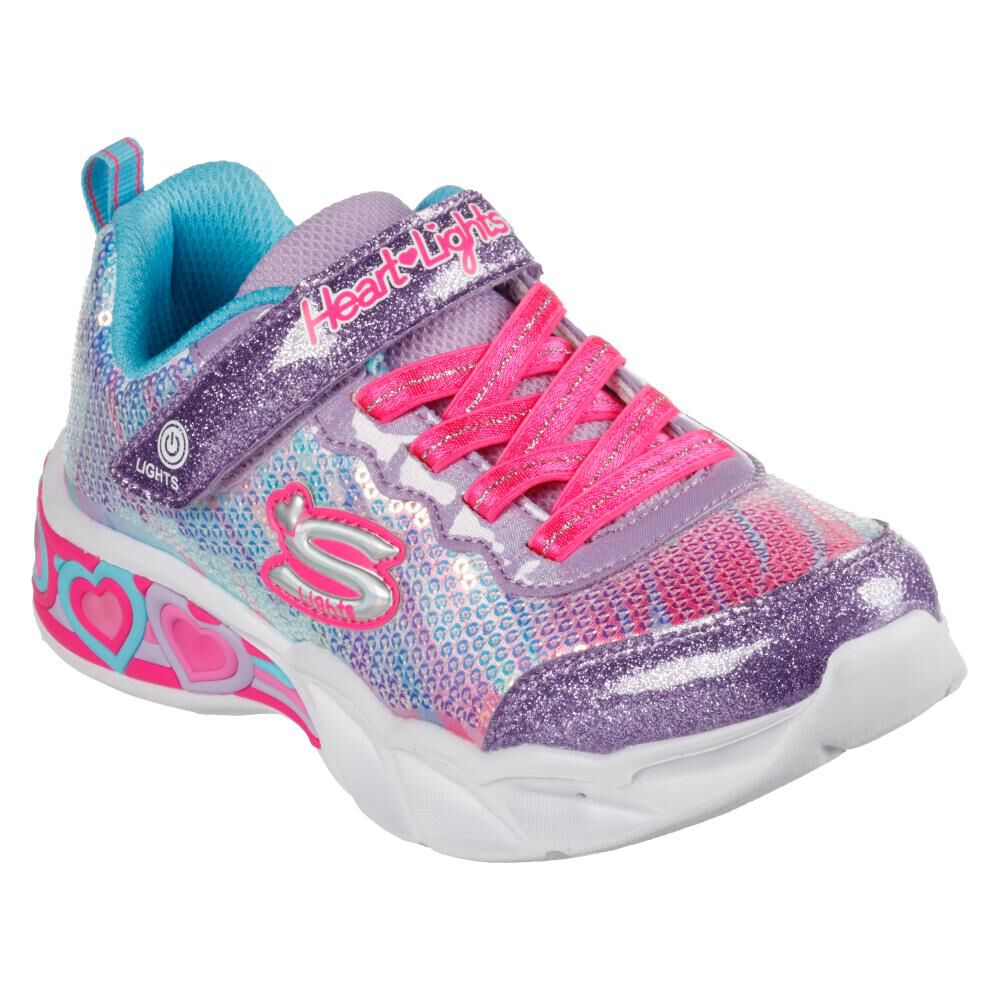 Zapatilla Infantil Niña Skechers Sweetheart Lights -lets Shine Purpura image number 0.0