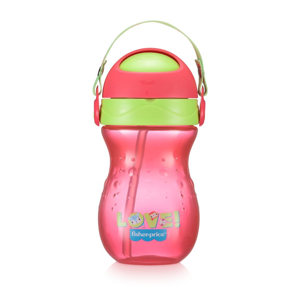 Vaso Bombilla Fisher Price Playful 360 Ml Rosa Bb1019 image number 0.0