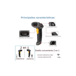 Lector De C&oacute;digos De Barra Inal&aacute;mbrico Dual 2.4g + Bluetooth Ccd Bscbt8