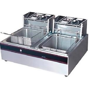 Freidora Electrica Mod.jdf-6l-2, 2 Tachos, Cap.6+6lts.