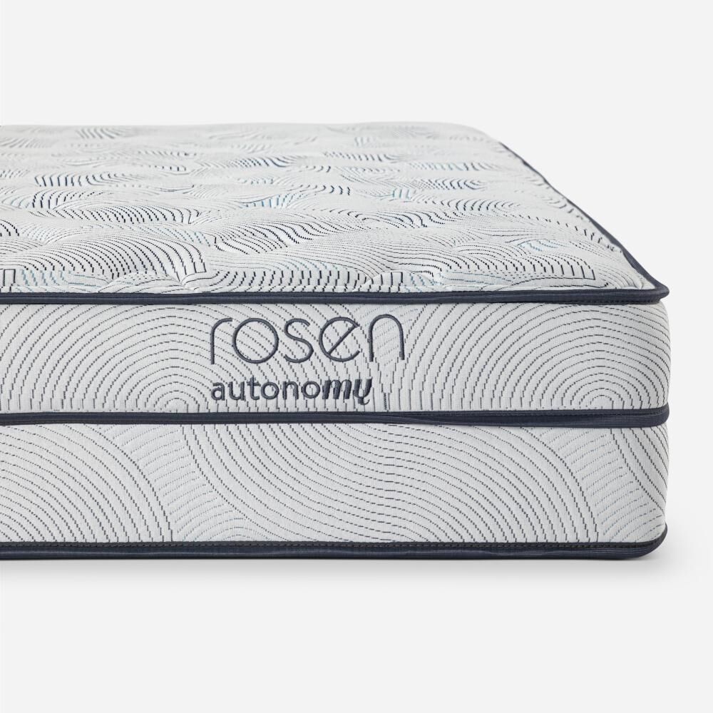 Cama Europea Rosen Autonomy / 2 Plazas / Base Dividida + Set De Maderas Issey Azul image number 6.0
