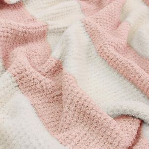 Manta De Franela Nautica 127x152 Waffle Suavidad Superior Rosa