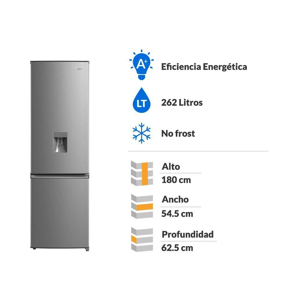 Refrigerador Bottom Freezer Midea MRFI-2760S349RW / No Frost / 262 Litros / A+ image number 1.0