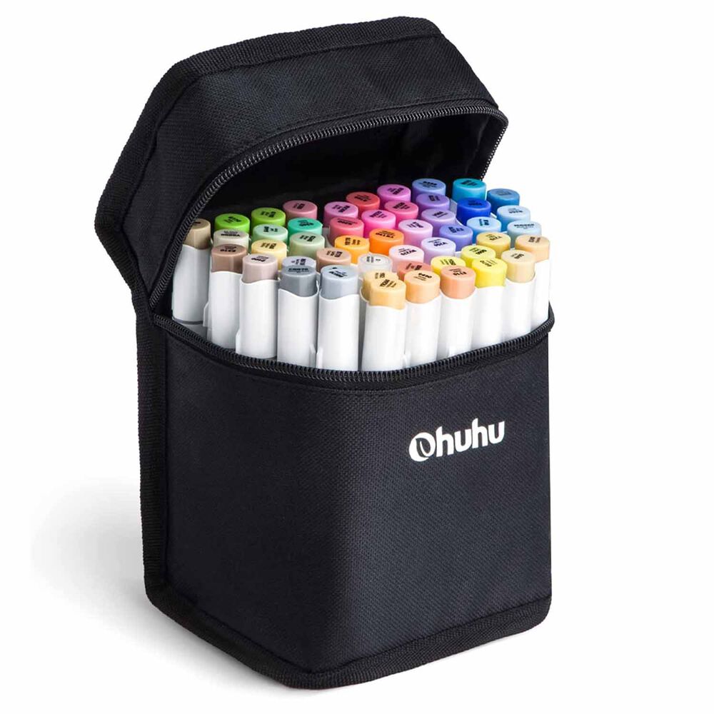 Ohuhu 48 Marcadores De Alcohol Tonos Medios Pincel & Fina image number 0.0