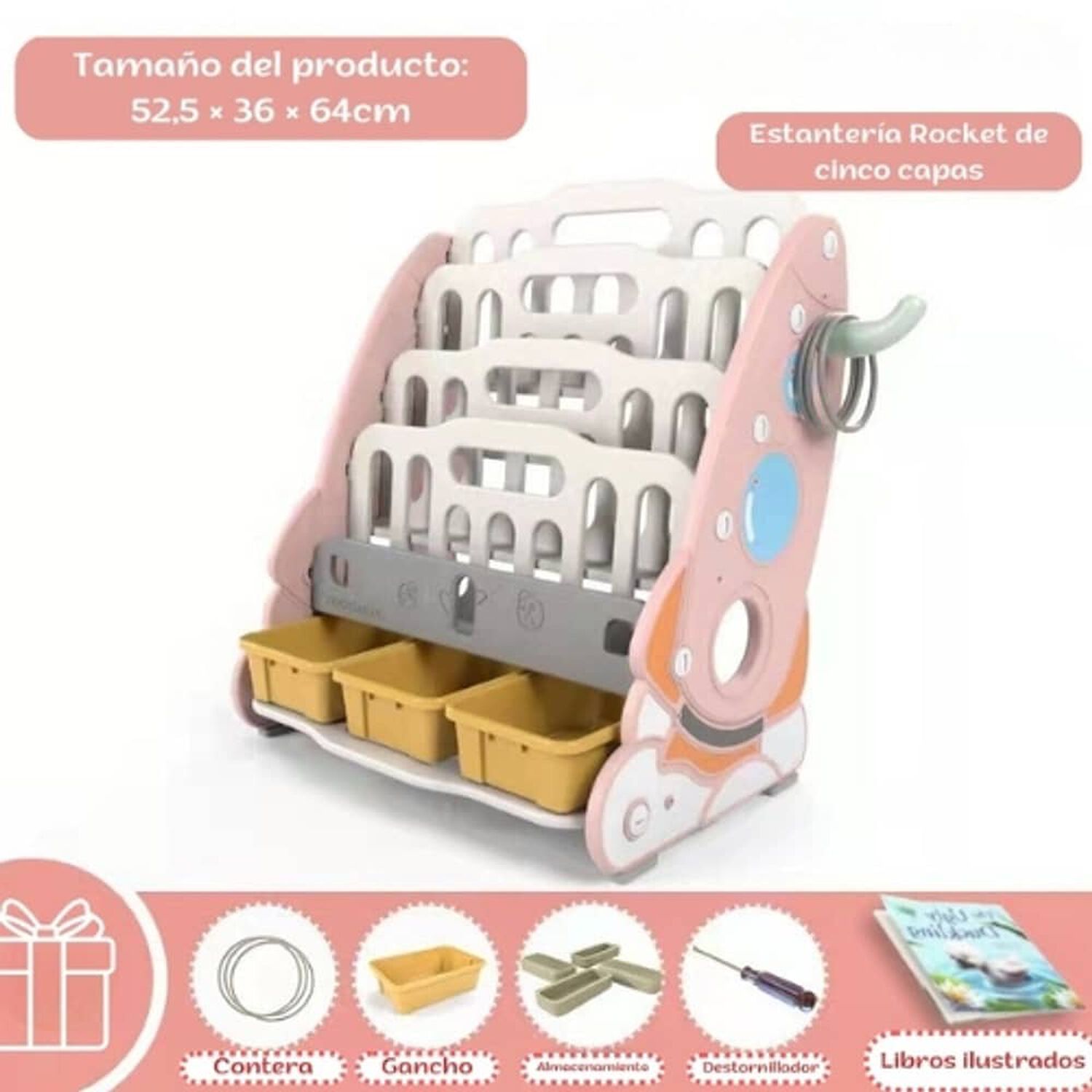 Estanteria Organizadora Librero Y Juguetes Ni&ntilde;os Infantil image number 1.0