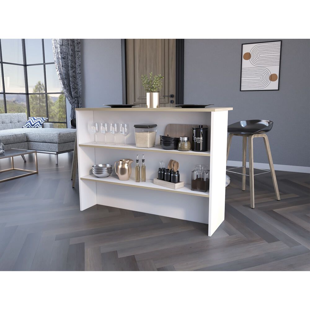 Isla Cocina 120x60x90 Cm Fm-003c - Cafe Claro image number 2.0