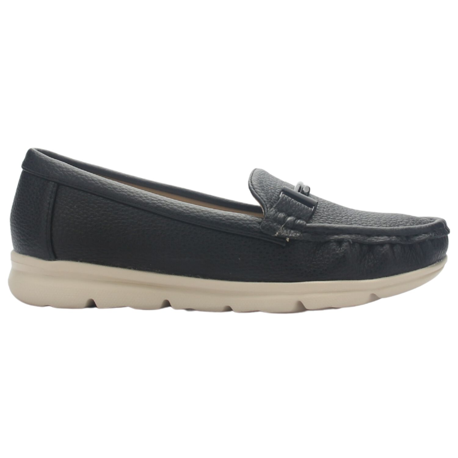 Mocasin De Mujer De Color Negro Casual Chalada Leve-1 image number 0.0