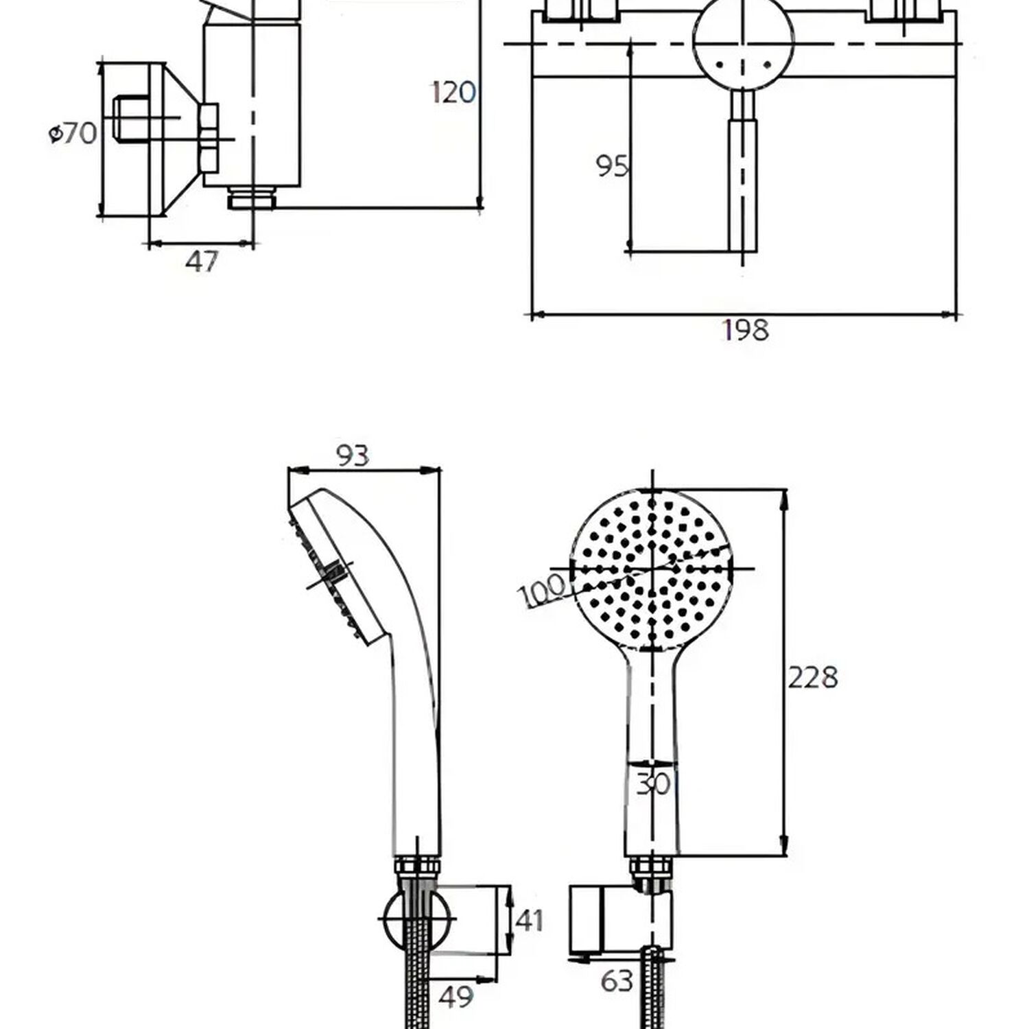 Monomando Llave Grifo Para Ducha Modelo Oz Marca Stretto image number 6.0