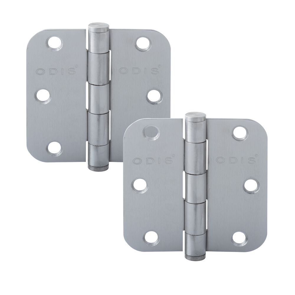 Packs 2 Bisagras Acero Odis 3,5x3,5x20 Canto Redondo Plata image number 0.0