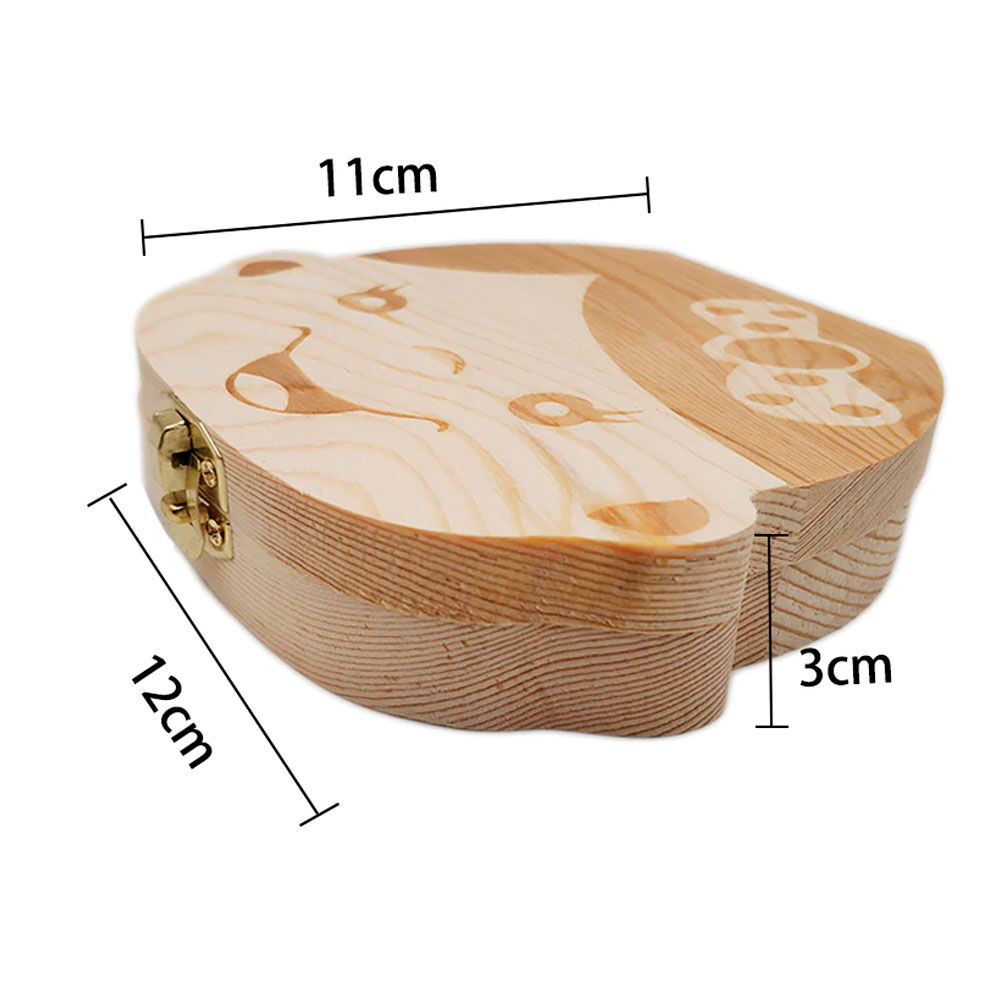 Caja Cajita De Madera Para Dientes De Leche Niño Niña image number 2.0